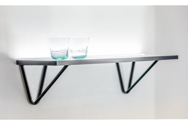 Shelf support WIRE, 18x16 cm, black mat 1208965261