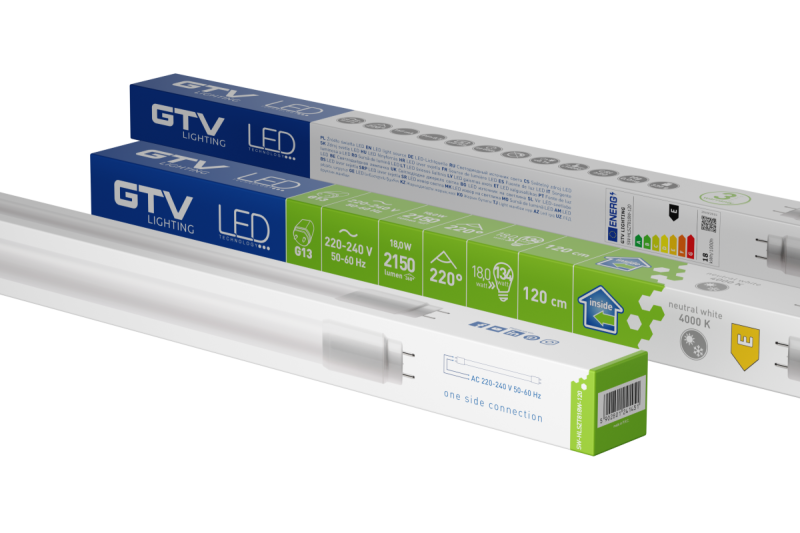 Fluorescent tube HL LED T8 18W, AC220-240V, 120 cm, 2150 lm, 157 mA, 4000K, power supply. units., 220° 1208965382