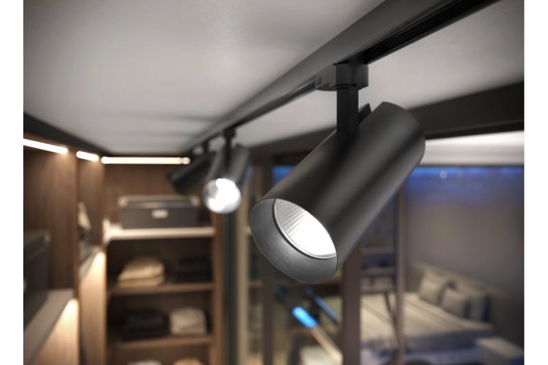 T-LINE LED track light for circuit track,20W,1800lm,AC220-240V,50/60 Hz,PF>0,9,Ra≥80,38°,4000K,black 1208965404