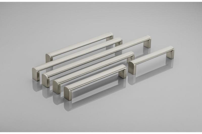 Zamak handle 682 C=160mm brushed steel 1208965784