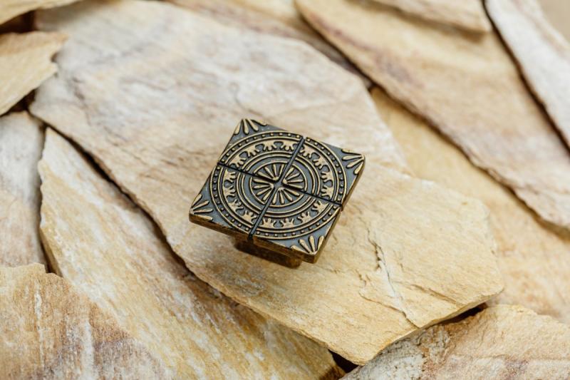 Zamak handle AZTEK C=12mm antique brass 1208965876