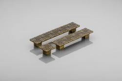 Zamak handle AZTEK C=128mm antique brass 1208965877