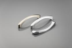 Zamak handle Shape art CLEO C=192mm brushed steel 1208965974
