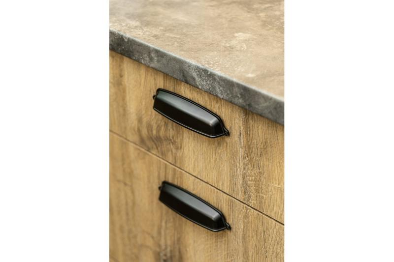 Zamak handle EVER C = 128 mm black matt 1208965993