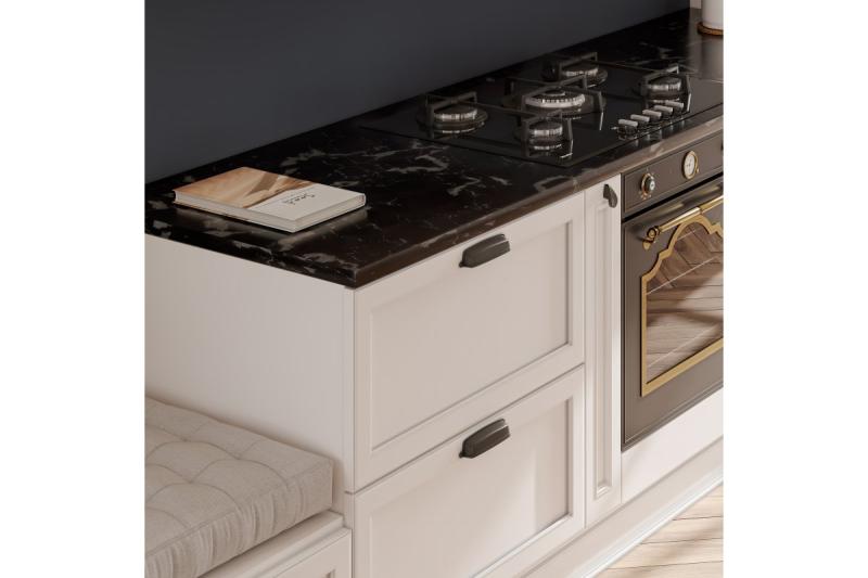 Zamak handle EVER C = 128 mm black matt 1208965993