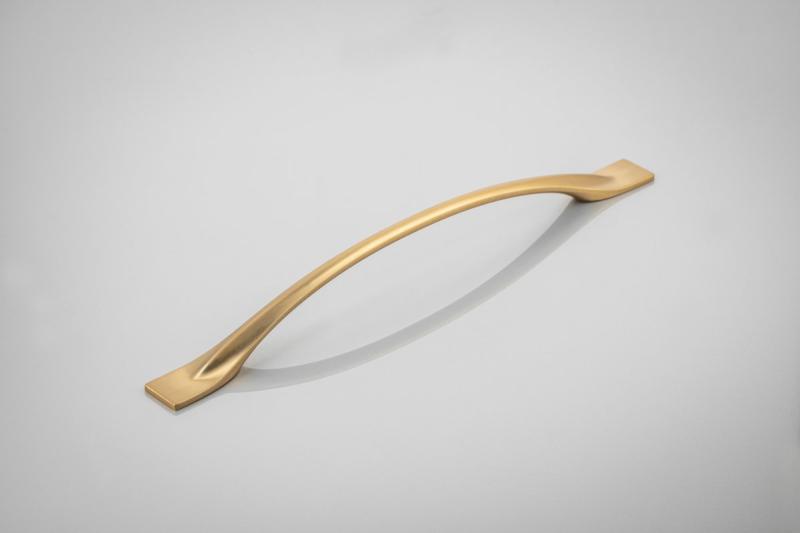 Zamak handle FLOW C = 192 mm champagne 1208966039