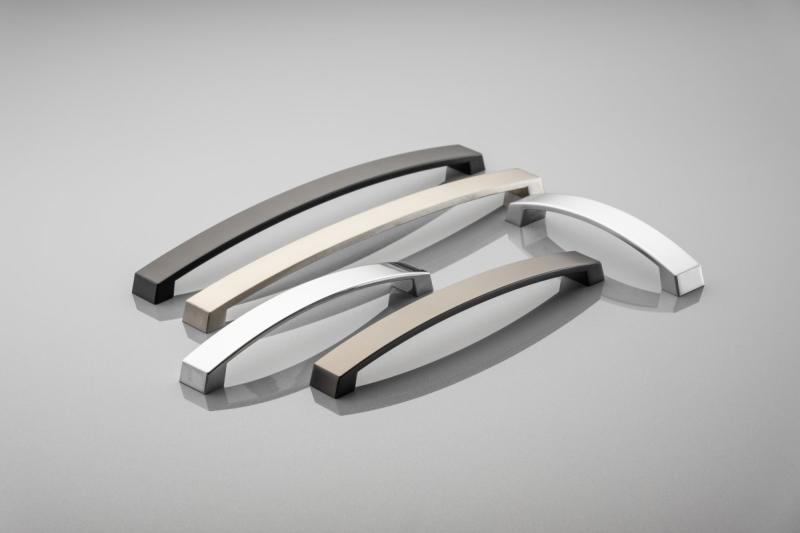 Zamak handle G1 C=160mm brushed steel 1208966059