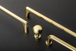 Zamak handle NORD C = 160 mm brushed gold 1208966148