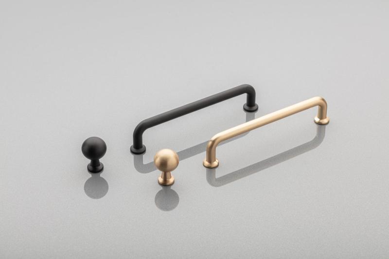 Zamak handle NORD C = 160 mm brushed gold 1208966148