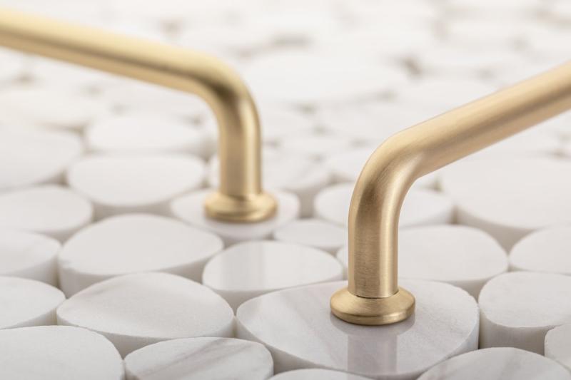 NORD zamak handle, C=192 mm, gold, brushed 1208966151