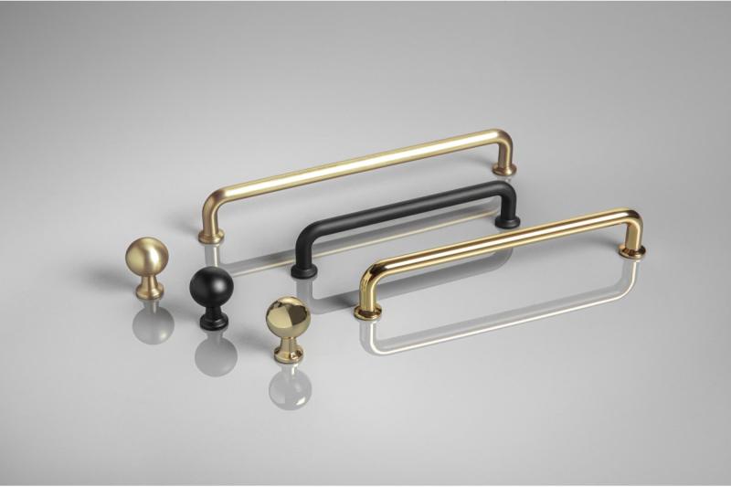 Zamak handle NORD C = 320 mm brushed gold 1208966154