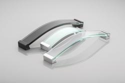 Zamak handle ROSES C=256mm black glass + black feet 1208966194