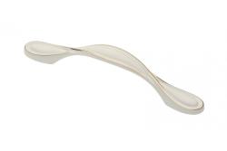 Zamak handle ROYAL5 C=96mm white/gold 1208966200