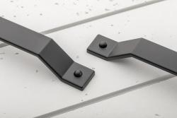 Zamak handle STEP C = 160 mm black matt 1208966205