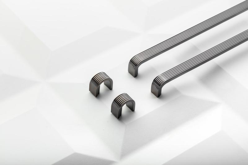 Zamak handle Shape art VETA C=160mm black chrome 1208966236