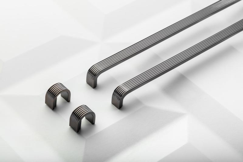 Zamak handle Shape art VETA C=160mm black chrome 1208966236