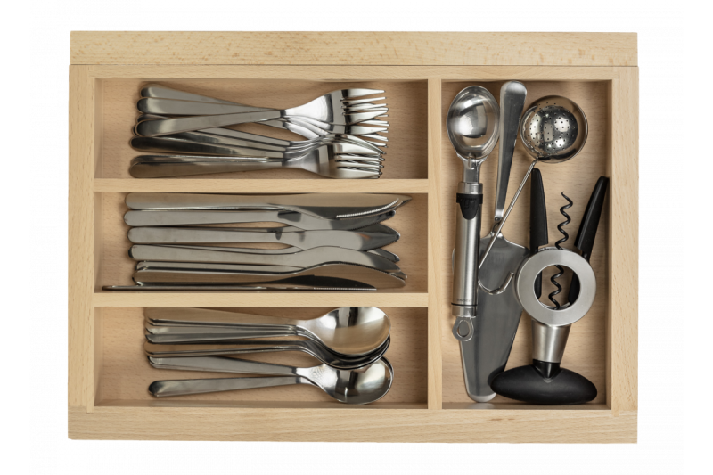 Decor Cutle Bestekbakken Verstelbaar Inzetstuk voor 400-600mm Kasten Kleur Beuken 1208966289