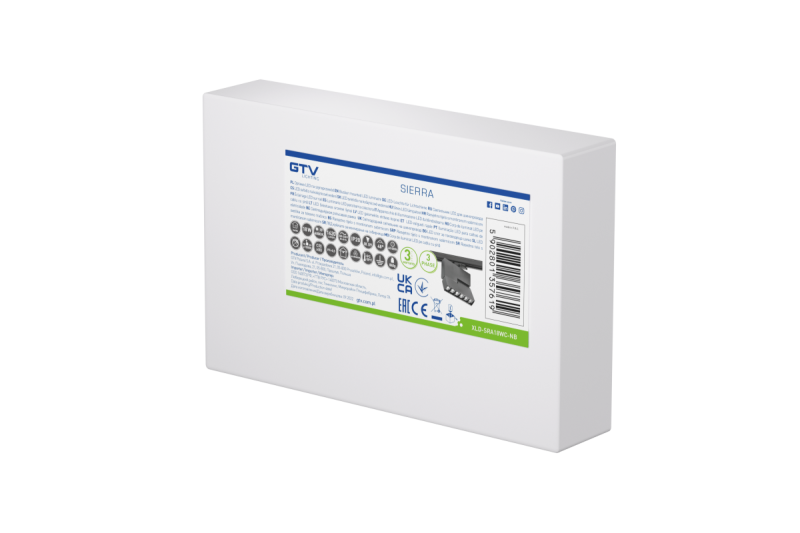 LED track light fixture SIERRA,18W,1620lm,AC220-240V,50/60 Hz,PF>0.9,Ra≥80,IP20,IK08,4000K,48°,black 1208966627