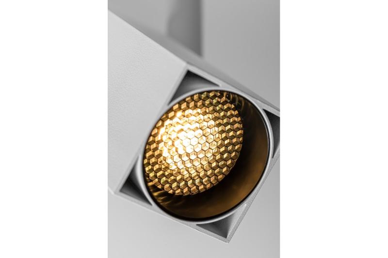 Track light fixture 1-phase GROSSO, GU10, max.20W, AC220-240V, 50/60Hz, IP20, square, white 1208966650