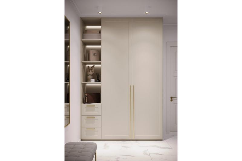 Furniture handle GTV PILLAR, C=3x352 mm, L=1200 mm, Al, light gold brushed 1208966990