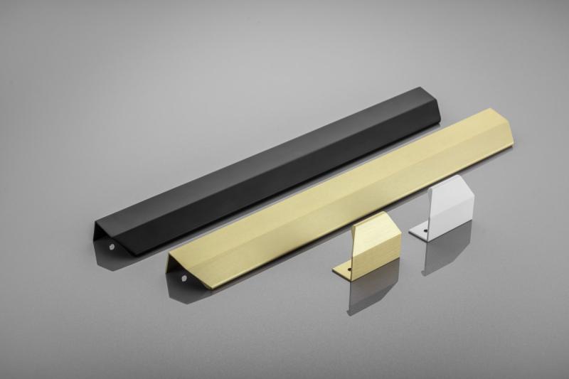 Furniture handle GTV TREX CROSS, C=32 mm, L=50 mm, Al, light brushed gold 1208967007