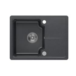 Quadri Kendal antraciet graniet spoelbak 58x44cm met afdruipgedeelte 1208967403