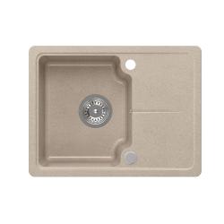 Quadri Kendal beige zand graniet spoelbak 58x44cm met afdruipgedeelte 1208967405