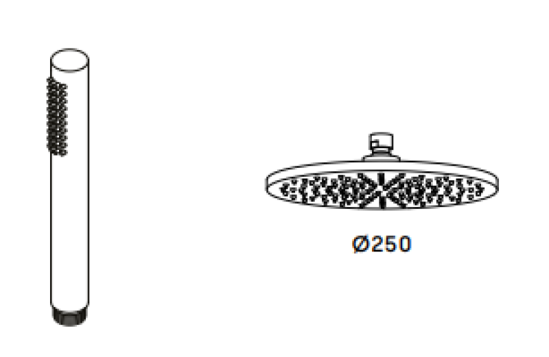 Waterevolution Flow douchecombinatie met regendouche PVD Gun Metal 250mm T141N25GME