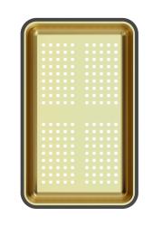 Quadri gouden restenbakje 38x23 cm voor Newport spoelbakken 1208967506
