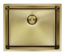Pure.Sink Prestige spoelbak 50x40 cm PVD Goud 10mm radius onderbouw, vlakbouw en opbouw PPG5040-60