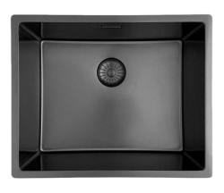 Pure.Sink Prestige spoelbak 50x40 cm PVD Gun Metal 10mm radius onderbouw,vlakbouw,opbouw PPG5040-61