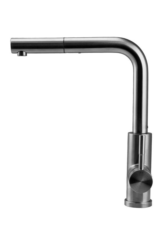 Pure.Sink Elite Steel Spark-S keukenkraan RVS met uittrekbare uitloop PS8041-02