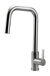 Pure.Sink Elite Steel Crystal-S keukenkraan RVS met uittrekbare uitloop PS8050-02