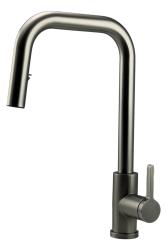 Pure.Sink Elite Steel Crystal-S keukenkraan PVD Gun metal met uittrekbare uitloop PS8050-61