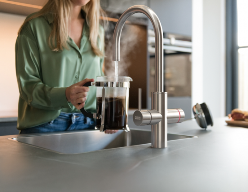 Franke Maris water hub 7L boiler 3-1 met Touch electronische kokend water kraan RVS met waterhub mengset 1208967850