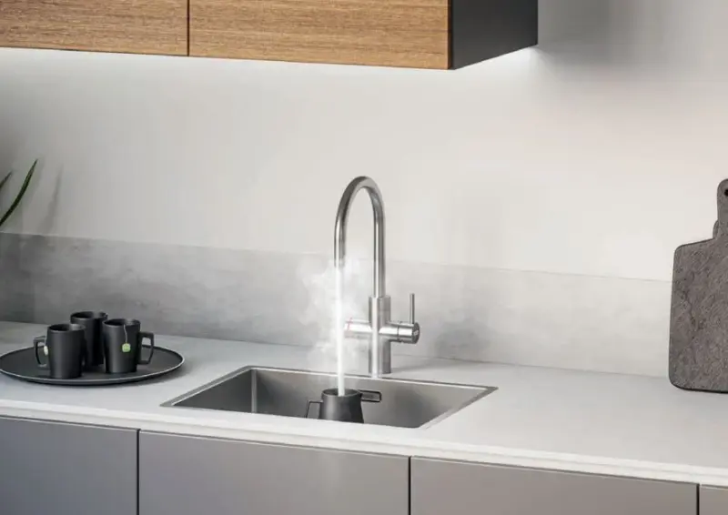 Franke Maris water hub 7l boiler 3-1 met Touch electronische kokend water kraan chroom met waterhub mengset 1208967852