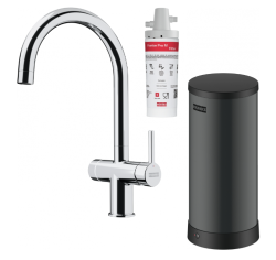 Franke Maris water hub 7L boiler 3-1 met Touch electronische kokend water kraan chroom met waterhub bypass 1208967853