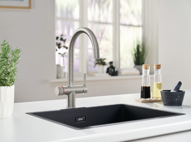 Franke Maris water hub 4L boiler 3-1 met Twist mechanische kokend water kraan RVS met waterhub bypass 1208967859