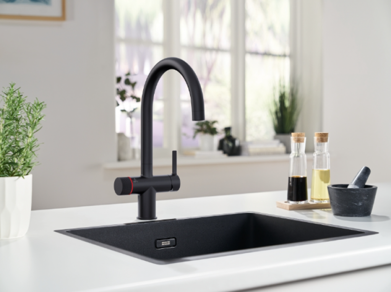 Franke Maris water hub 4L boiler 3-1 met Twist mechanische kokend water kraan mat zwart 160.0705.411