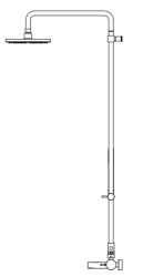 Waterevolution Flow drie-weg douchemengkraan met hand- en hoofddouche chroom T131N01