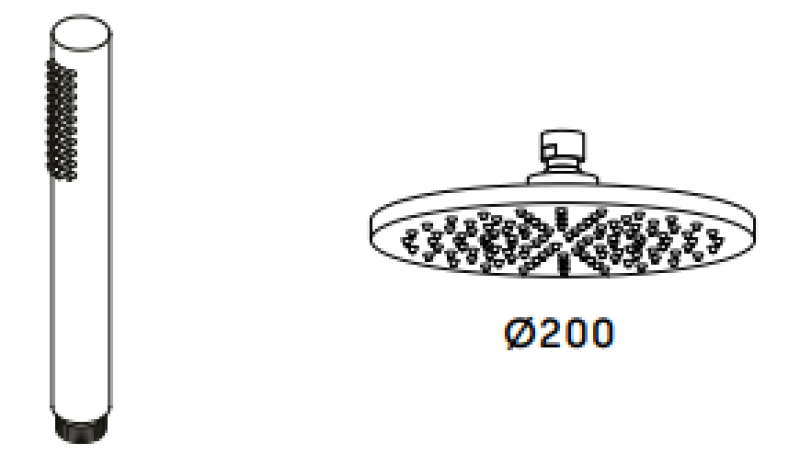 Waterevolution Flow drie-weg douchemengkraan met hand- en hoofddouche Zwart T131NPR