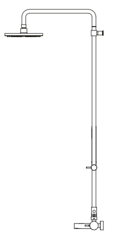 Waterevolution Flow drie-weg douchemengkraan met hoofddouche en ronde handdouche chroom T131NR01