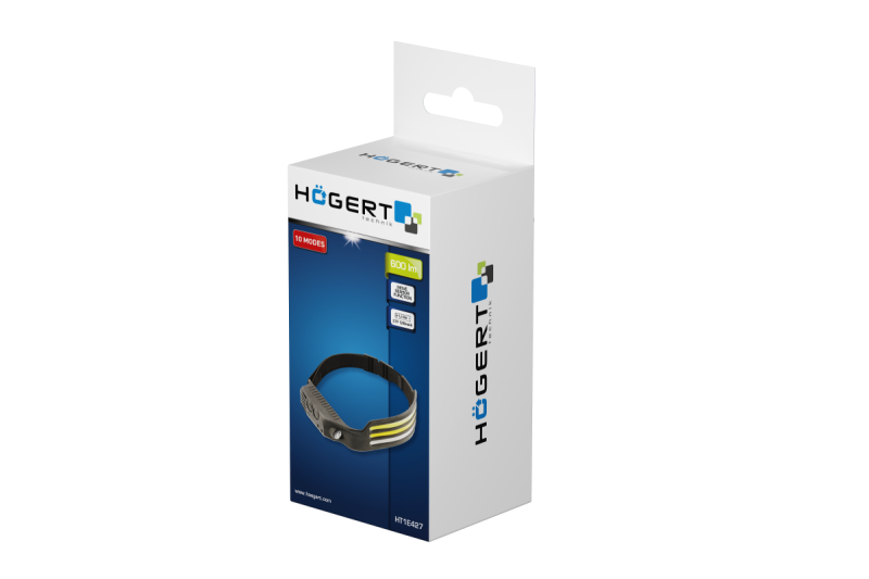 Hoegert USB COB SMD hoofdlamp met 10 functies