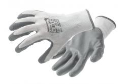 GLAN nitrile-coated protective gloves white/light gray 9