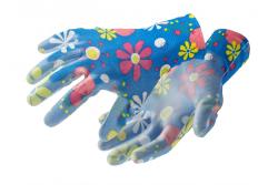 SELZ PU-coated garden gloves blue (12 pairs/pack) 8