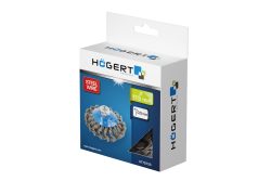 Hoegert Cirkelborstel met as 115 mm M14 staaldraad 0,5 mm