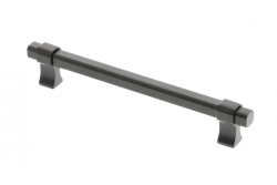 Furniture handle GTV IMPERIAL, C=160 mm, L=194 mm, ZnAl, matt black