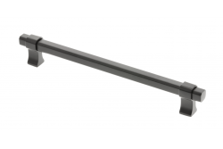 Furniture handle GTV IMPERIAL, C=192 mm, L=226 mm, ZnAl, matt black