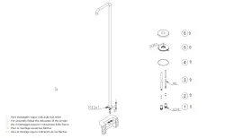 Waterevolution Flow zwembad douche douchezuil enkel koud water light gold geborsteld T145WGE