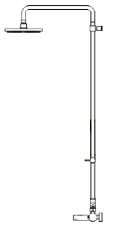 Waterevolution Flow thermostatische drie-weg douchemengkraan met hand- en hoofddouche gun metal 250mm T131TN25GME